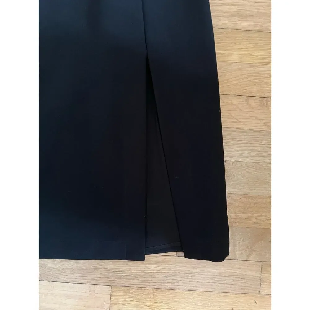 BCBGMAXAZRIA Women's 2 Black Marquis Off The Shoulder Mini Dress LBD Side Slit